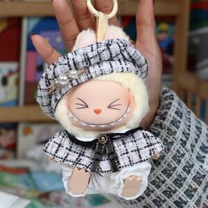 Clothes only!! Labubu 17cm keychain cute custom clothes outfits - TZ08